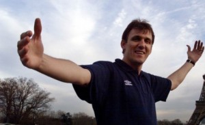 Footballer,Tony Cascarino,who now lives in Paris