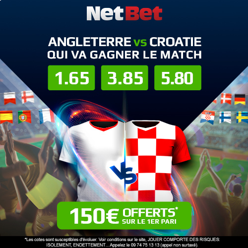 angleterre-croatie-euro2021-code promo netbet